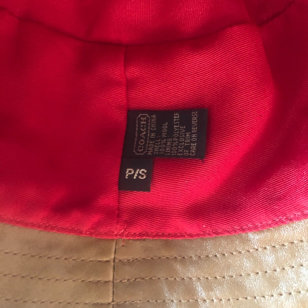 Coach Red Plaid Bucket Hat - Picture 3 of 4